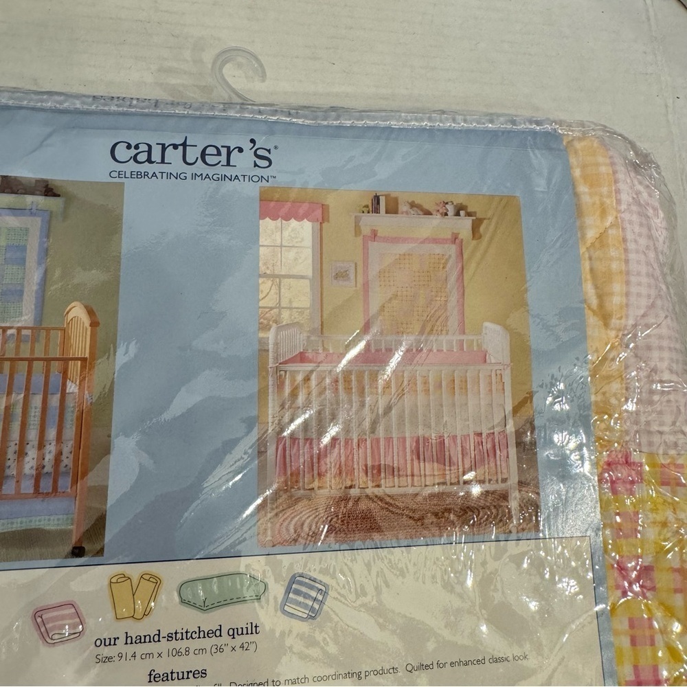 Carter's Baby Hand Stitched Quilt 36" x 42" NEW Vintage Retired - Picture 9 of 16